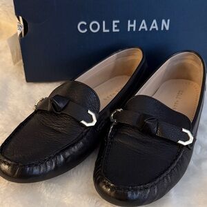 Cole Haan Women's Black Leather Driver Loafers - Size 8.5B